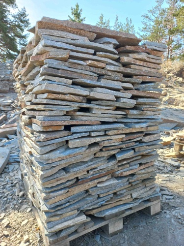 Плитняк златолит серебристый для цоколя, отмостки купить в Ивановской области