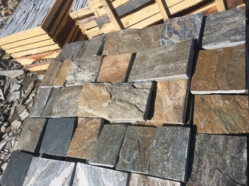 Плитка пилёная златолит Уральский для цоколя, отмостки купить в Ивановской области