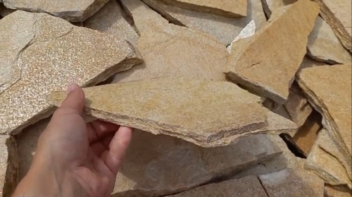 Плитняк златолит жёлтый для цоколя купить в Ивановской области