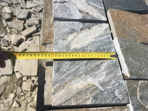 Плитка пилёная златолит Уральский для цоколя, отмостки купить в Ивановской области