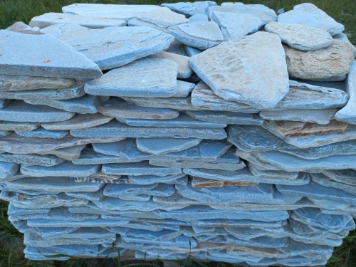 Плитняк златолит зелёный галтованный для цоколя купить в Ивановской области