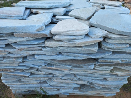 Плитняк златолит зелёный галтованный для цоколя купить в Ивановской области